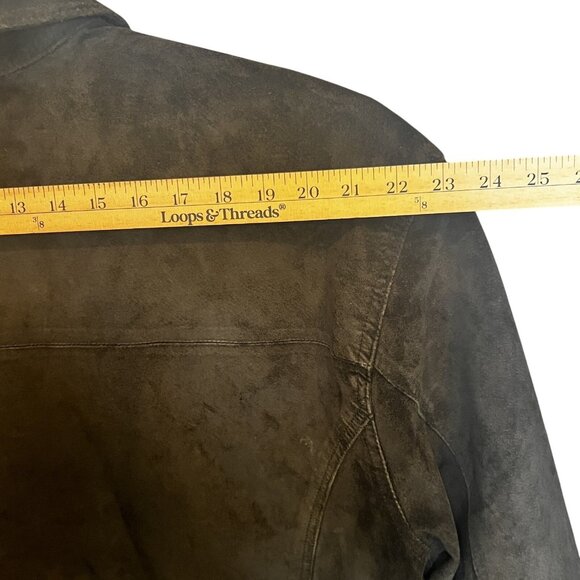 Croft & Barrow Mens Large Jacket Suede Button Front Pockets Casual Shacket - Picture 5 of 11